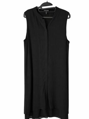 Eileen Fisher Black Sleeveless Midi Dress